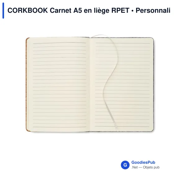 CORKBOOK Carnet A5 en liège RPET - Image 4