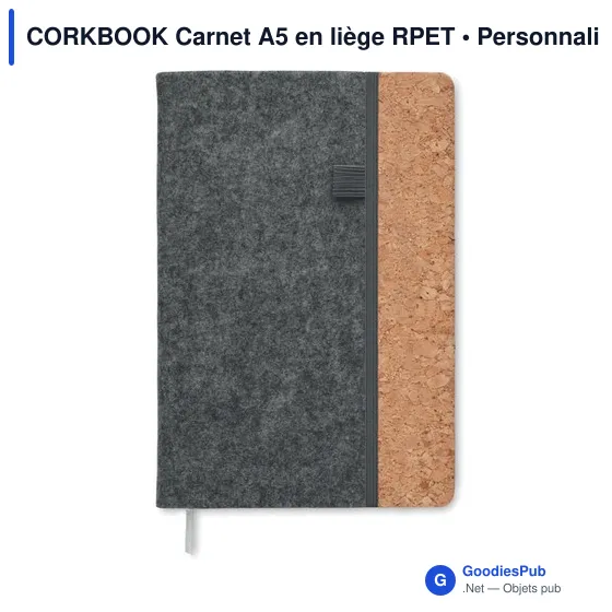 CORKBOOK Carnet A5 en liège RPET - Image 9