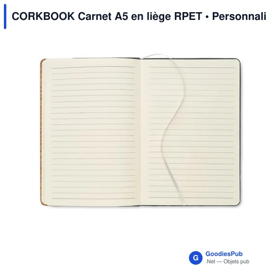 CORKBOOK Carnet A5 en liège RPET - Image 10