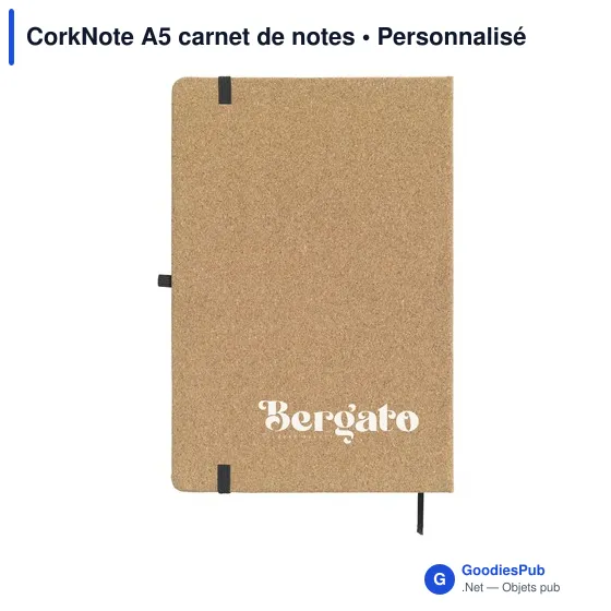 Carnet de notes personnalisable en liège A5 avec logo - Image 2