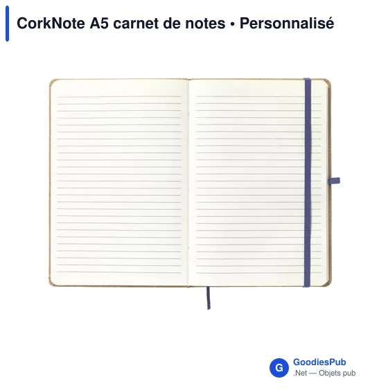 Carnet de notes personnalisable en liège A5 avec logo - Image 11