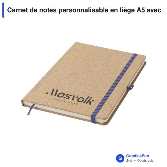 Carnet de notes personnalisable en liège A5 avec logo - Image 12