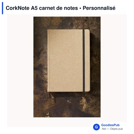 Carnet de notes personnalisable en liège A5 avec logo - Image 3