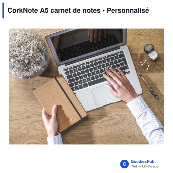 Carnet de notes personnalisable en liège A5 avec logo - Image 4