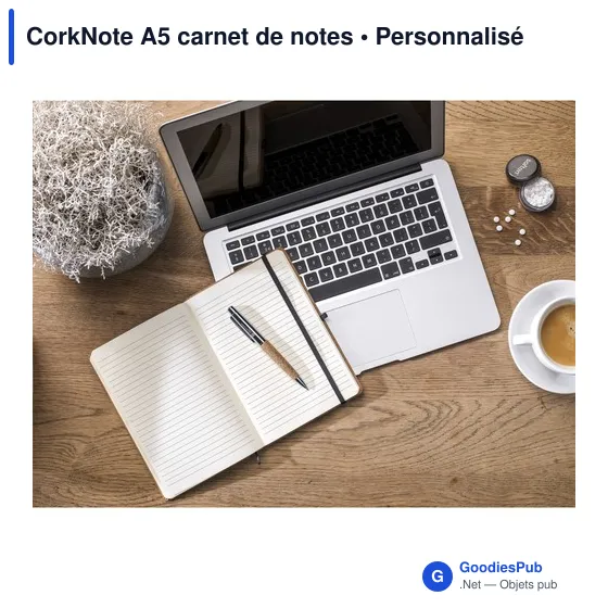 Carnet de notes personnalisable en liège A5 avec logo - Image 5