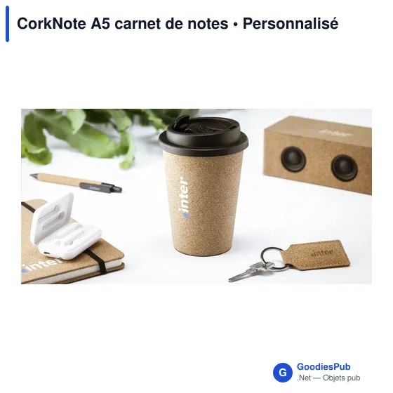 Carnet de notes personnalisable en liège A5 avec logo - Image 8