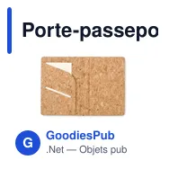 Porte-passeport personnalisable en liège avec logo - CORKPASS - Miniature 1