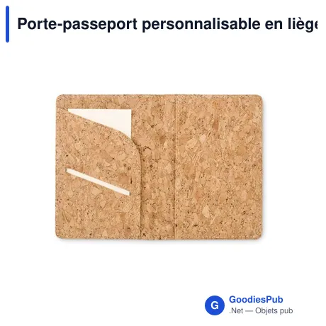 Porte-passeport personnalisable en liège avec logo - CORKPASS