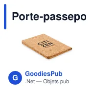 Porte-passeport personnalisable en liège avec logo - CORKPASS - Miniature 2