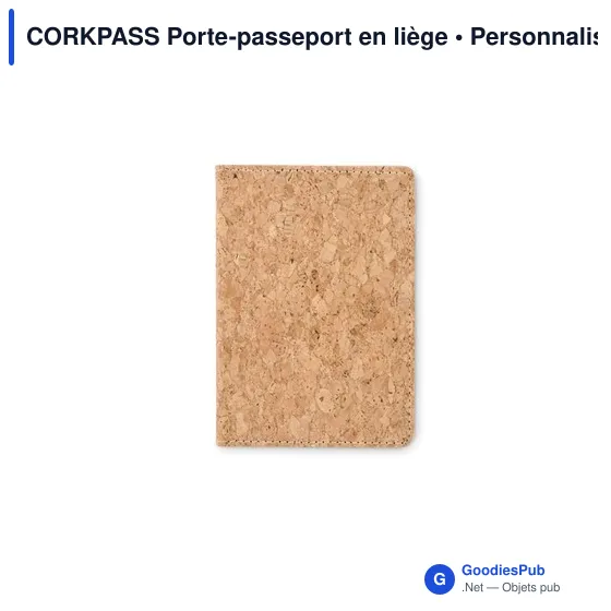 Porte-passeport personnalisable en liège avec logo - CORKPASS - Image 4