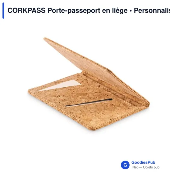 Porte-passeport personnalisable en liège avec logo - CORKPASS - Image 5
