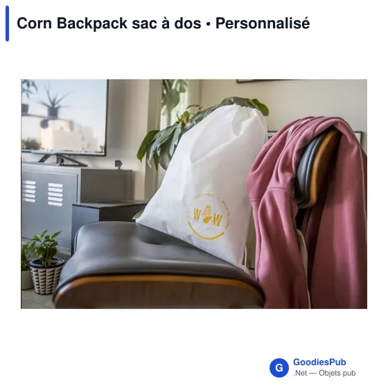Sac à dos personnalisable Corn Backpack avec logo - Image 1