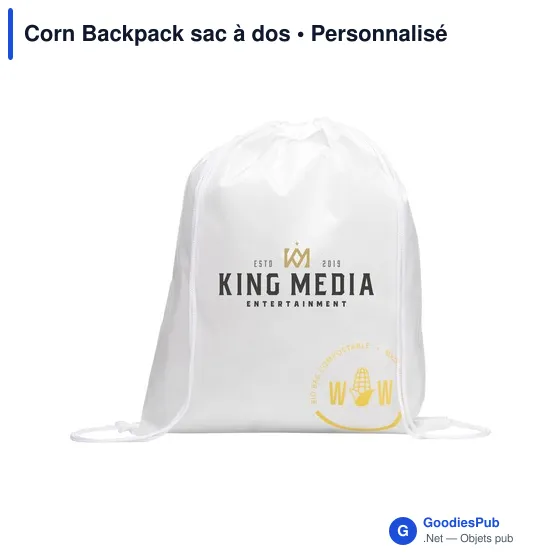 Sac à dos personnalisable Corn Backpack avec logo - Image 6