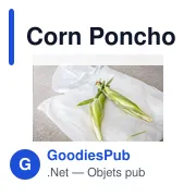 Poncho de pluie personnalisable en matériau biodégradable - Corn Ponchoavec logo - Miniature 1
