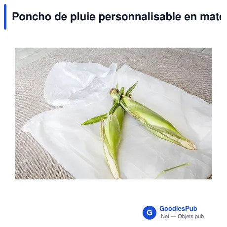 Poncho de pluie personnalisable en matériau biodégradable - Corn Ponchoavec logo