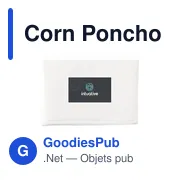 Poncho de pluie personnalisable en matériau biodégradable - Corn Ponchoavec logo - Miniature 2