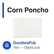 Poncho de pluie personnalisable en matériau biodégradable - Corn Ponchoavec logo - Miniature 3