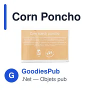 Poncho de pluie personnalisable en matériau biodégradable - Corn Ponchoavec logo - Miniature 4
