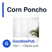 Poncho de pluie personnalisable en matériau biodégradable - Corn Ponchoavec logo - Miniature 5
