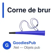 Corne de brume personnalisable en plastique PP avec logo - Miniature 1