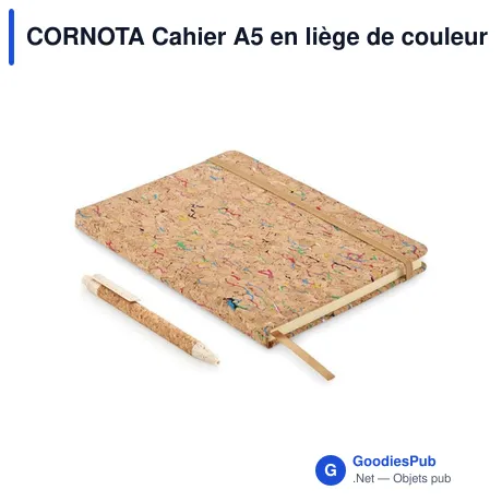 CORNOTA Cahier A5 en liège de couleur