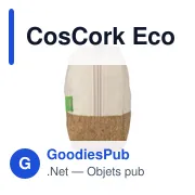 Trousse de toilette personnalisable en toile organique - CosCork Ecoavec logo - Miniature 2