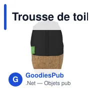 Trousse de toilette personnalisable en toile organique - CosCork Ecoavec logo - Miniature 11