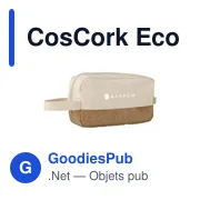 Trousse de toilette personnalisable en toile organique - CosCork Ecoavec logo - Miniature 7