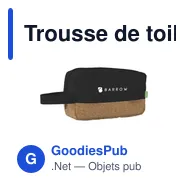 Trousse de toilette personnalisable en toile organique - CosCork Ecoavec logo - Miniature 9