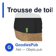 Trousse de toilette personnalisable en toile organique - CosCork Ecoavec logo - Miniature 10