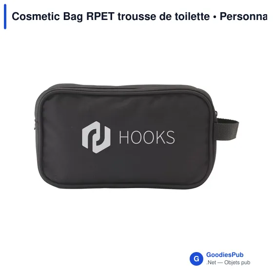 Trousse de toilette personnalisable en RPET avec logo - Image 1