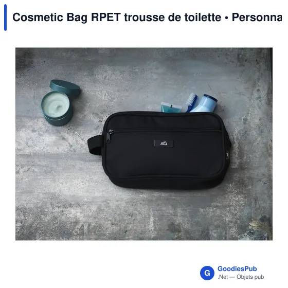Trousse de toilette personnalisable en RPET avec logo - Image 2