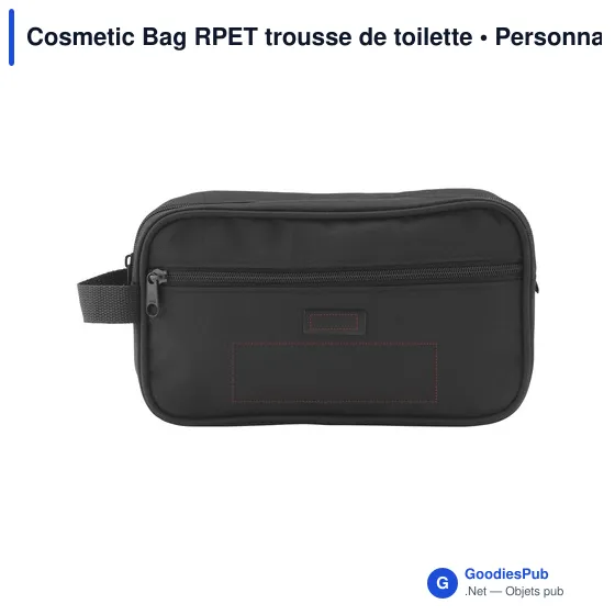 Trousse de toilette personnalisable en RPET avec logo - Image 5