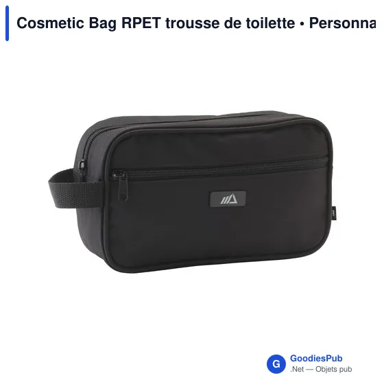 Trousse de toilette personnalisable en RPET avec logo - Image 6