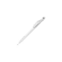 Variante Blanc / Blanc - Stylo bille personnalisable à grip avec stylet avec logo - Cosmo Stylus Grip