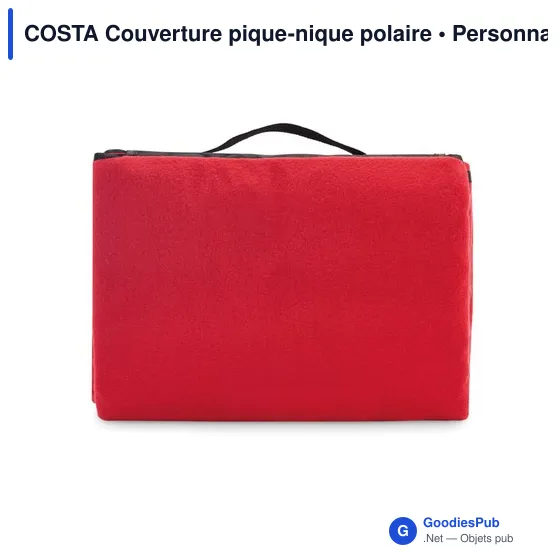 Couverture de pique-nique personnalisable en polaire - COSTAavec logo - Image 2