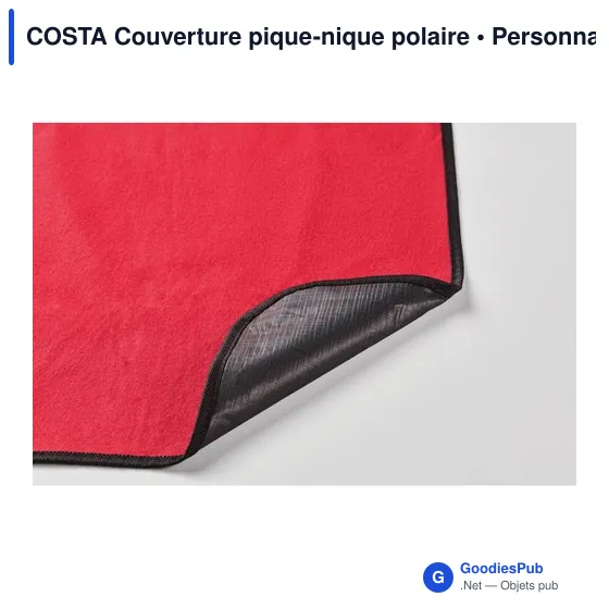 Couverture de pique-nique personnalisable en polaire - COSTAavec logo - Image 5
