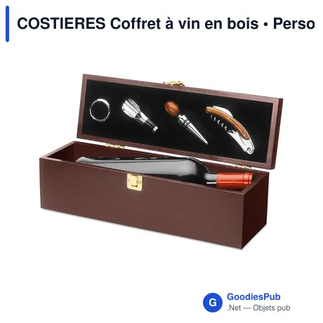 COSTIERES Coffret à vin en bois