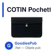 COTIN Pochette 15 pouces en coton - Miniature 1