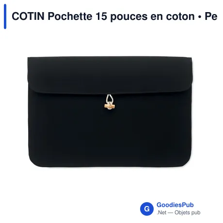 COTIN Pochette 15 pouces en coton