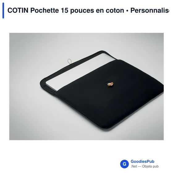 COTIN Pochette 15 pouces en coton - Image 4
