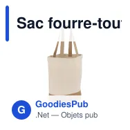 Sac fourre-tout personnalisable en coton et jute avec logo - 41 x 41 cm - Miniature 2