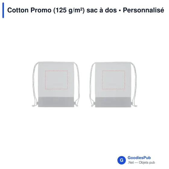 Sac à dos personnalisable en coton avec logo - Cotton Promo - Image 4