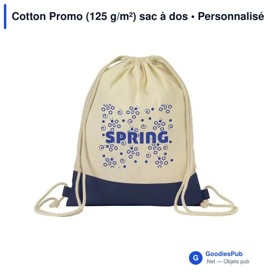Sac à dos personnalisable en coton avec logo - Cotton Promo - Image 5