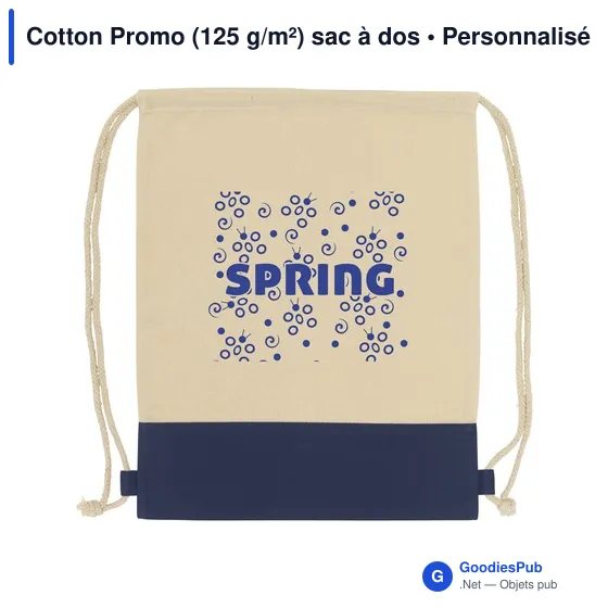 Sac à dos personnalisable en coton avec logo - Cotton Promo - Image 6