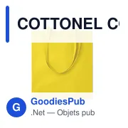 COTTONEL COLOUR + Sac shopping coton 140gr/m² - Miniature 1
