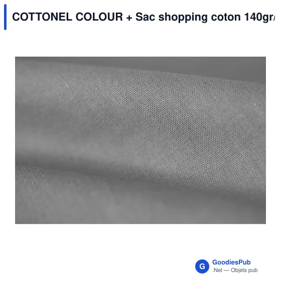 COTTONEL COLOUR + Sac shopping coton 140gr/m² - Image 11