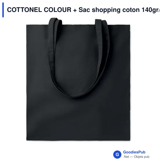 COTTONEL COLOUR + Sac shopping coton 140gr/m² - Image 3