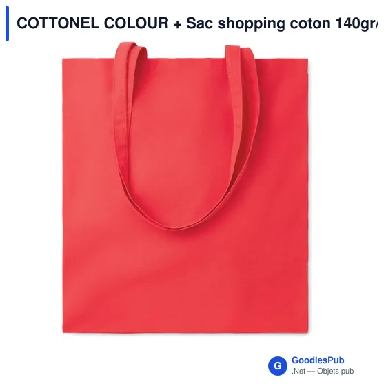 COTTONEL COLOUR + Sac shopping coton 140gr/m² - Image 5
