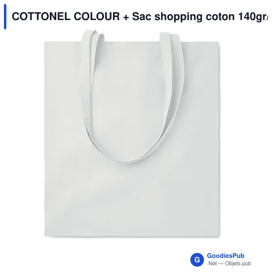 COTTONEL COLOUR + Sac shopping coton 140gr/m² - Image 6